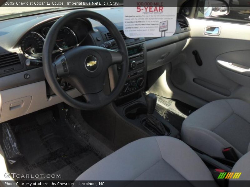 Imperial Blue Metallic / Gray 2009 Chevrolet Cobalt LS Coupe