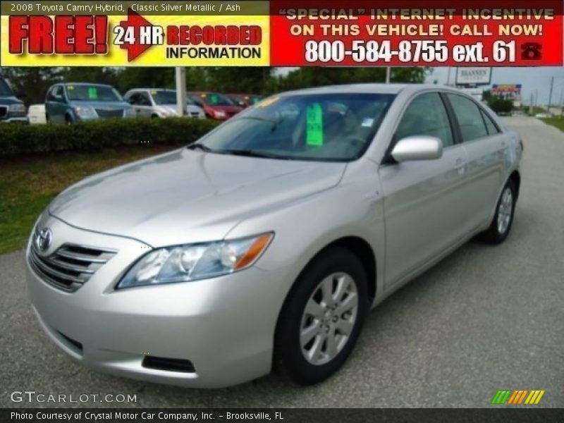 Classic Silver Metallic / Ash 2008 Toyota Camry Hybrid