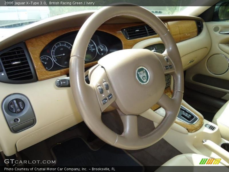 British Racing Green / Ivory 2006 Jaguar X-Type 3.0