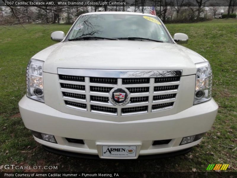 White Diamond / Cocoa/Light Cashmere 2007 Cadillac Escalade AWD