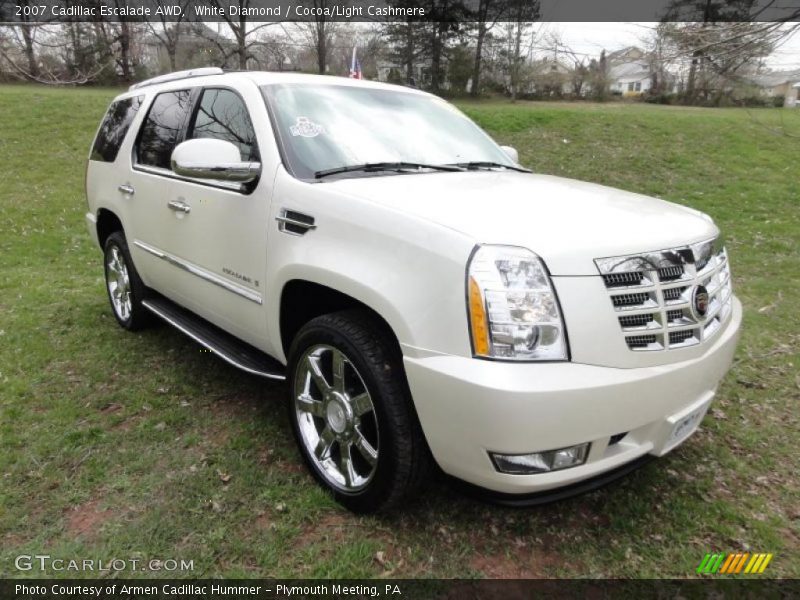 White Diamond / Cocoa/Light Cashmere 2007 Cadillac Escalade AWD