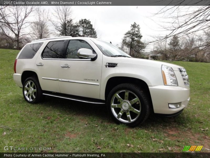 White Diamond / Cocoa/Light Cashmere 2007 Cadillac Escalade AWD