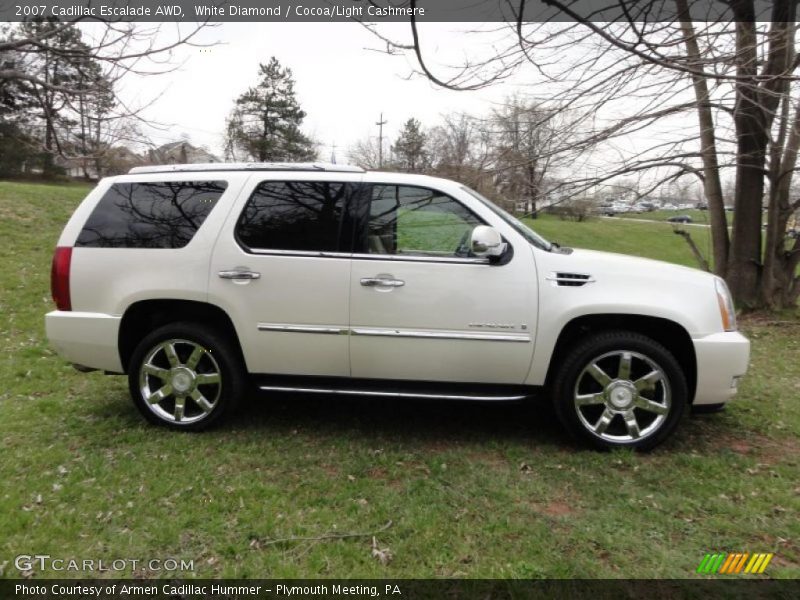 White Diamond / Cocoa/Light Cashmere 2007 Cadillac Escalade AWD