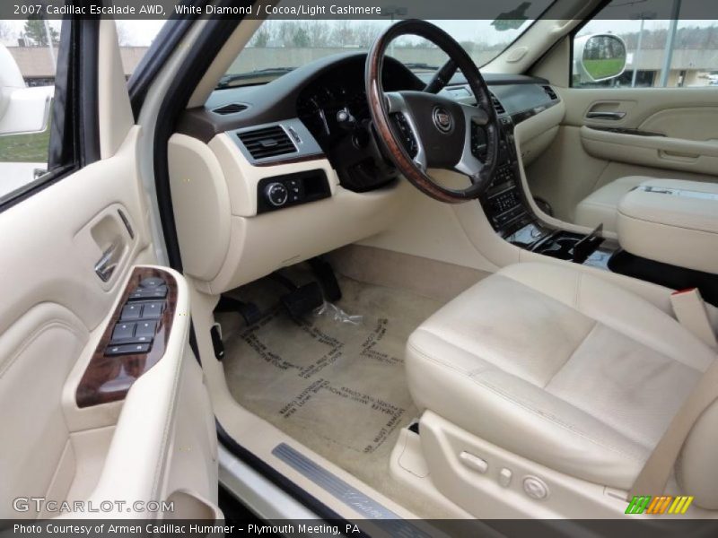 White Diamond / Cocoa/Light Cashmere 2007 Cadillac Escalade AWD