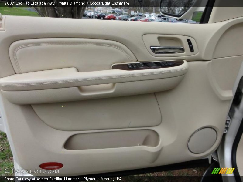 White Diamond / Cocoa/Light Cashmere 2007 Cadillac Escalade AWD