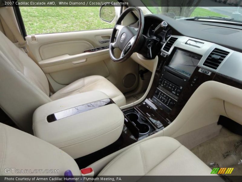 White Diamond / Cocoa/Light Cashmere 2007 Cadillac Escalade AWD