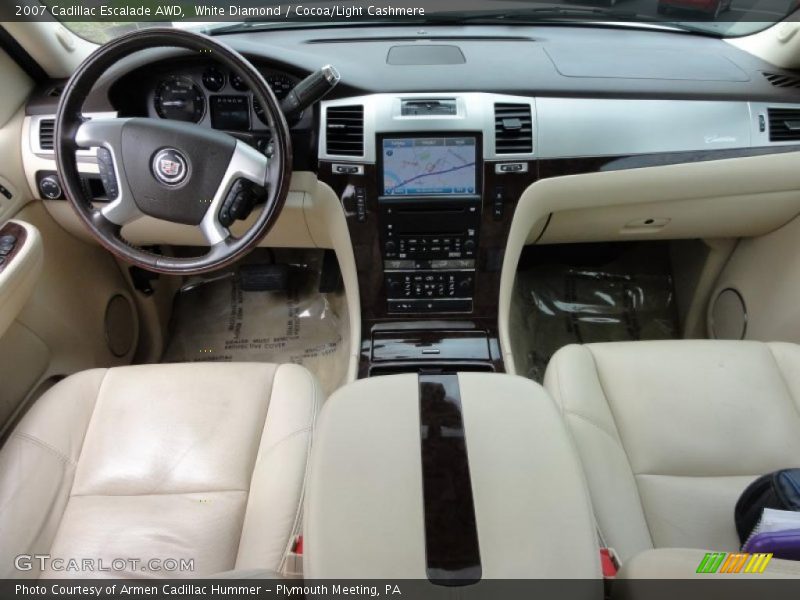 White Diamond / Cocoa/Light Cashmere 2007 Cadillac Escalade AWD