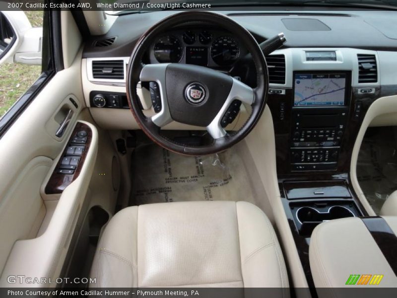 White Diamond / Cocoa/Light Cashmere 2007 Cadillac Escalade AWD