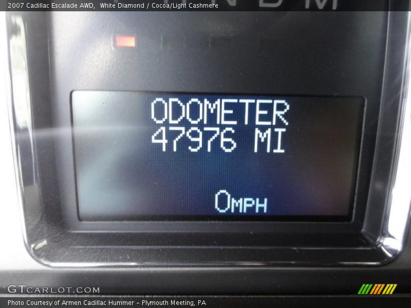 White Diamond / Cocoa/Light Cashmere 2007 Cadillac Escalade AWD