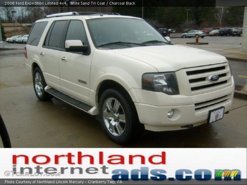 White Sand Tri Coat / Charcoal Black 2008 Ford Expedition Limited 4x4