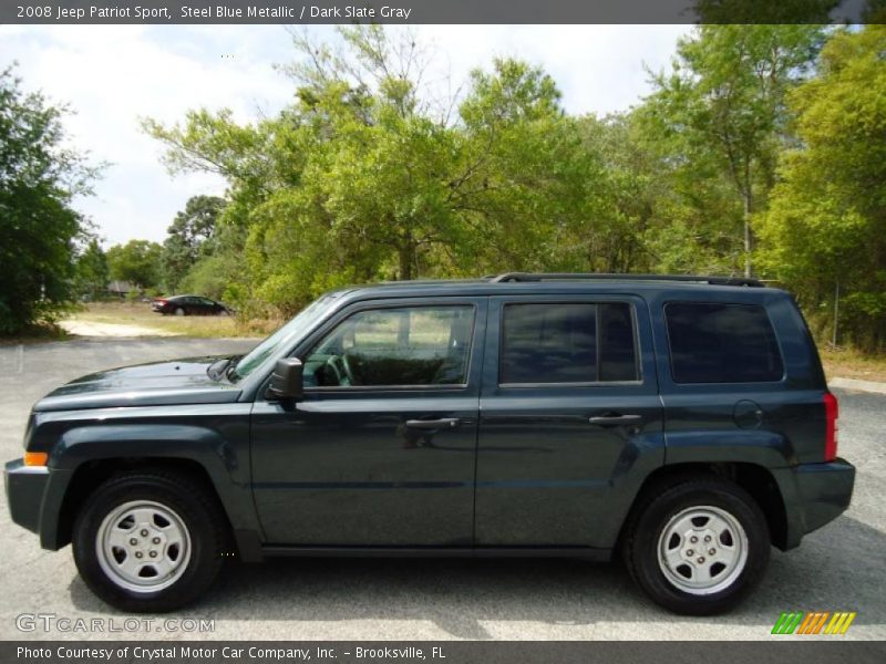 Steel Blue Metallic / Dark Slate Gray 2008 Jeep Patriot Sport