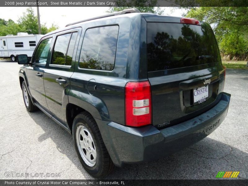 Steel Blue Metallic / Dark Slate Gray 2008 Jeep Patriot Sport