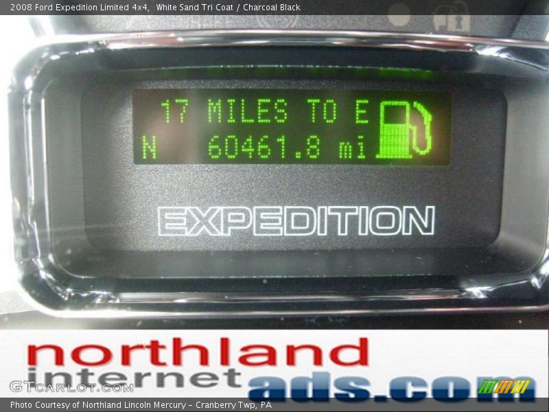 White Sand Tri Coat / Charcoal Black 2008 Ford Expedition Limited 4x4