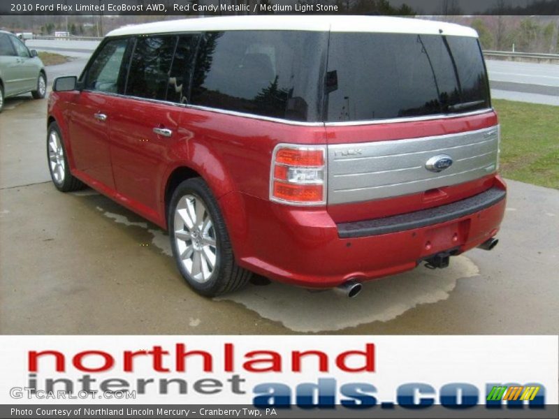 Red Candy Metallic / Medium Light Stone 2010 Ford Flex Limited EcoBoost AWD