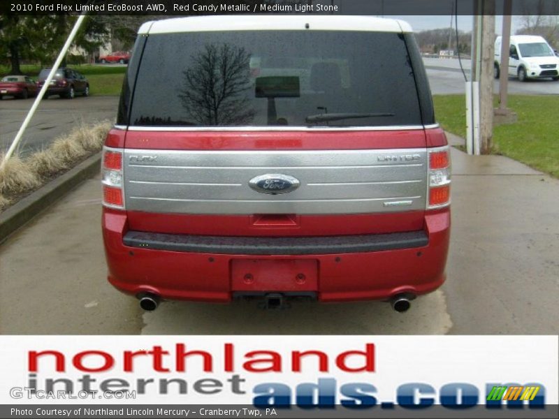 Red Candy Metallic / Medium Light Stone 2010 Ford Flex Limited EcoBoost AWD