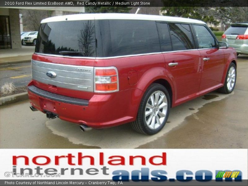 Red Candy Metallic / Medium Light Stone 2010 Ford Flex Limited EcoBoost AWD