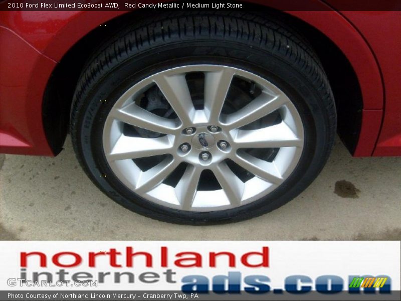 Red Candy Metallic / Medium Light Stone 2010 Ford Flex Limited EcoBoost AWD