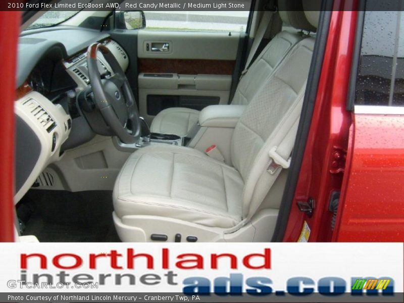 Red Candy Metallic / Medium Light Stone 2010 Ford Flex Limited EcoBoost AWD