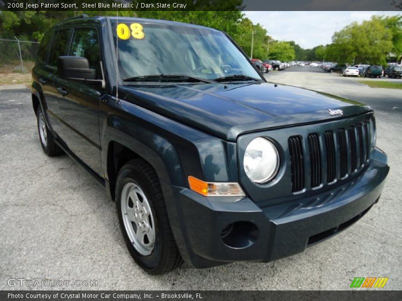 Steel Blue Metallic / Dark Slate Gray 2008 Jeep Patriot Sport