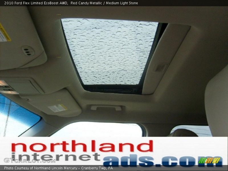 Red Candy Metallic / Medium Light Stone 2010 Ford Flex Limited EcoBoost AWD
