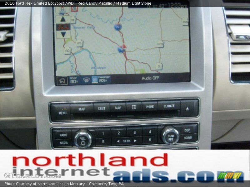 Red Candy Metallic / Medium Light Stone 2010 Ford Flex Limited EcoBoost AWD