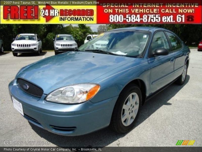 Windveil Blue Metallic / Medium/Dark Flint 2007 Ford Taurus SE