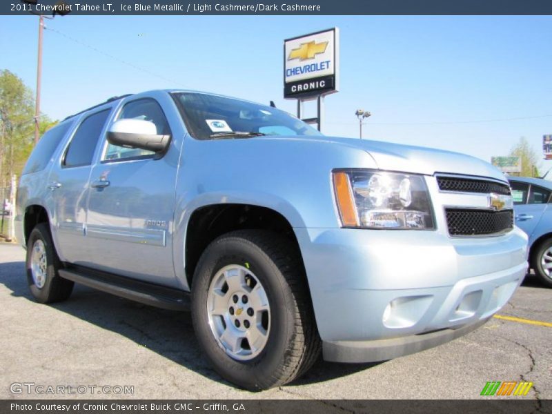 Ice Blue Metallic / Light Cashmere/Dark Cashmere 2011 Chevrolet Tahoe LT