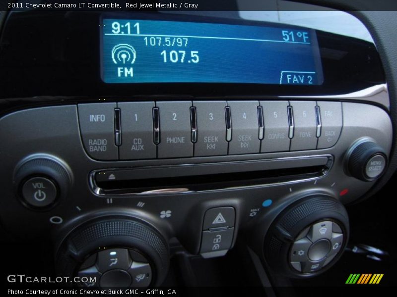 Controls of 2011 Camaro LT Convertible