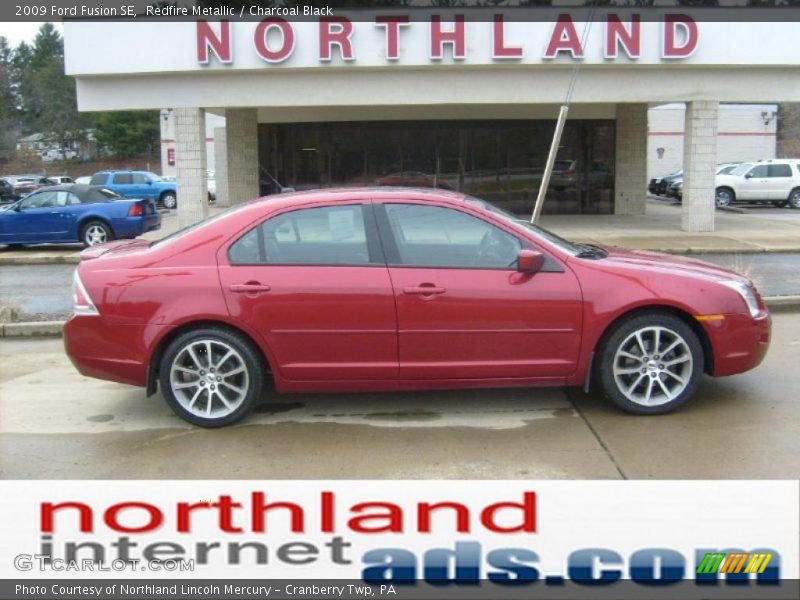 Redfire Metallic / Charcoal Black 2009 Ford Fusion SE