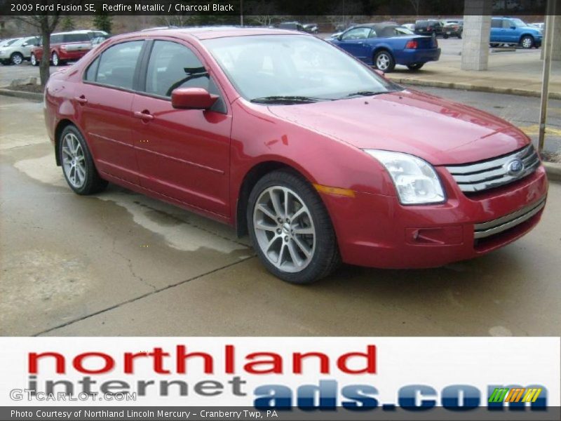 Redfire Metallic / Charcoal Black 2009 Ford Fusion SE