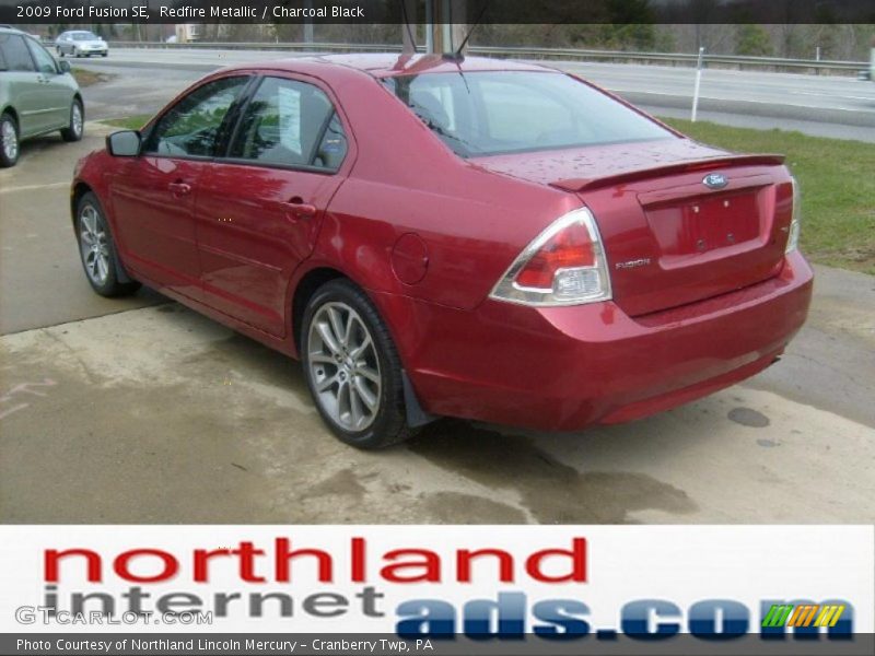 Redfire Metallic / Charcoal Black 2009 Ford Fusion SE