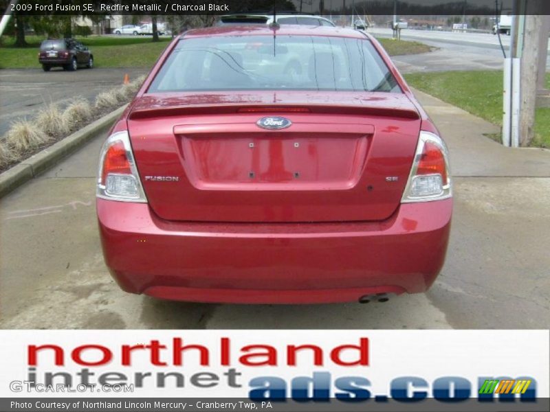 Redfire Metallic / Charcoal Black 2009 Ford Fusion SE