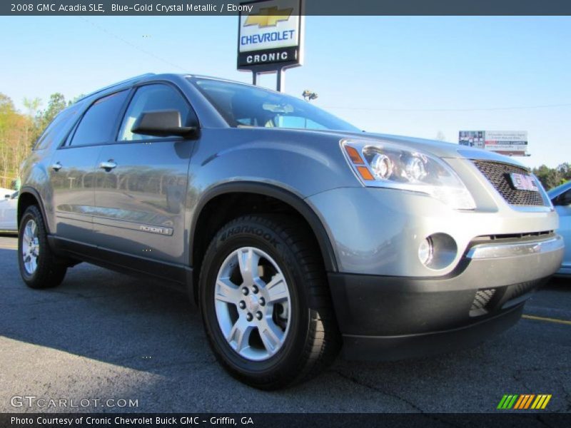 Blue-Gold Crystal Metallic / Ebony 2008 GMC Acadia SLE