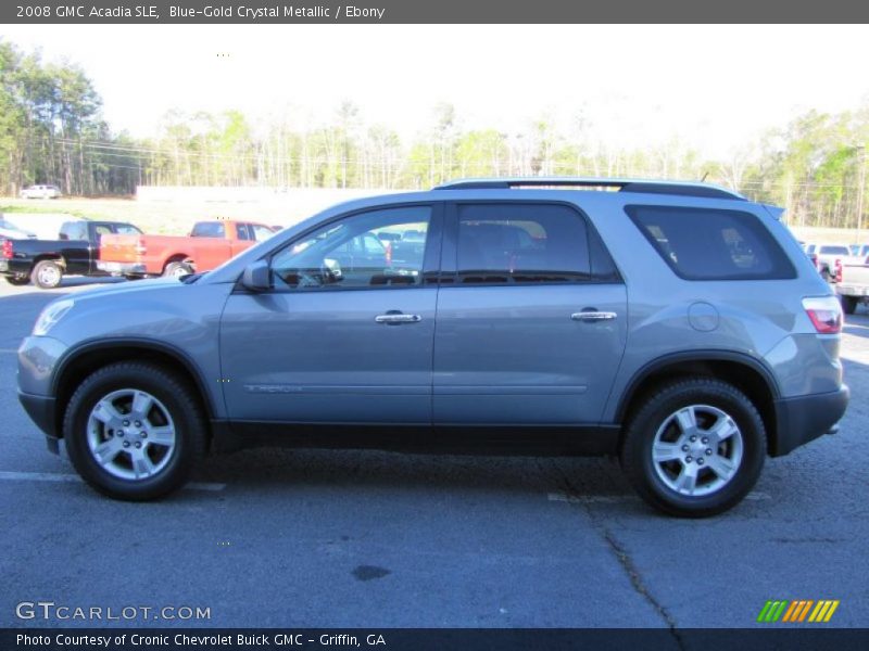 Blue-Gold Crystal Metallic / Ebony 2008 GMC Acadia SLE