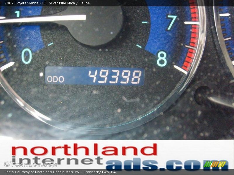 Silver Pine Mica / Taupe 2007 Toyota Sienna XLE