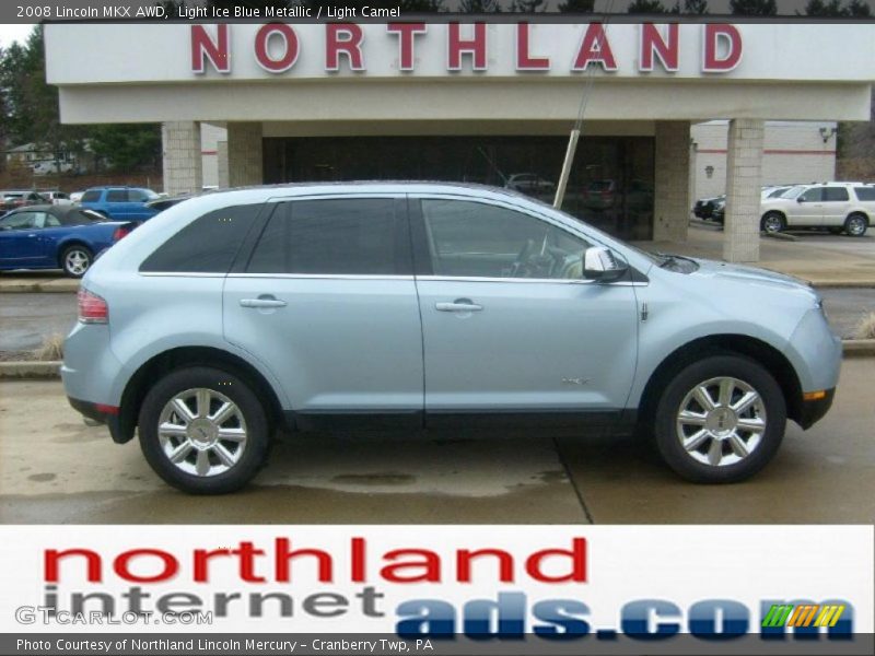 Light Ice Blue Metallic / Light Camel 2008 Lincoln MKX AWD