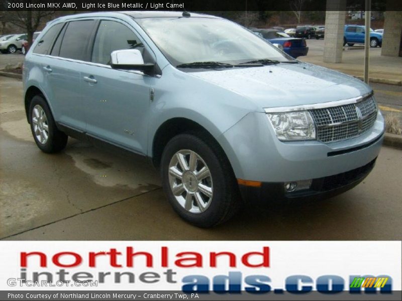 Light Ice Blue Metallic / Light Camel 2008 Lincoln MKX AWD