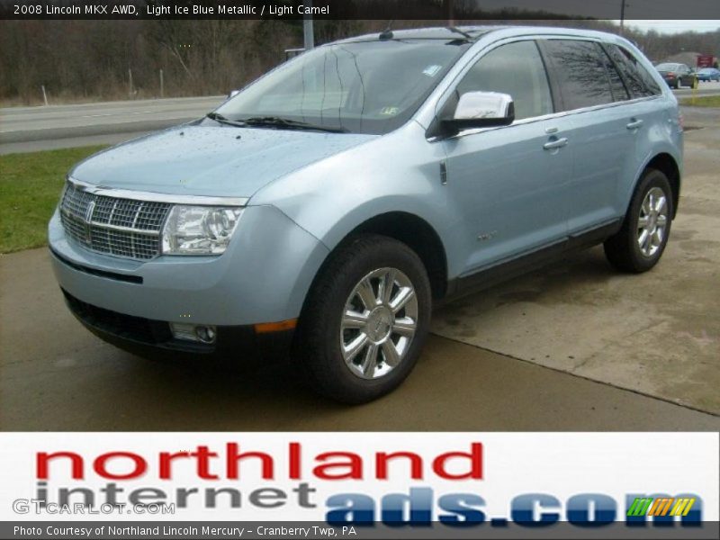 Light Ice Blue Metallic / Light Camel 2008 Lincoln MKX AWD