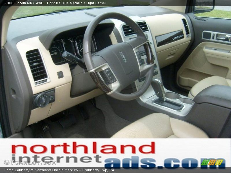 Light Ice Blue Metallic / Light Camel 2008 Lincoln MKX AWD