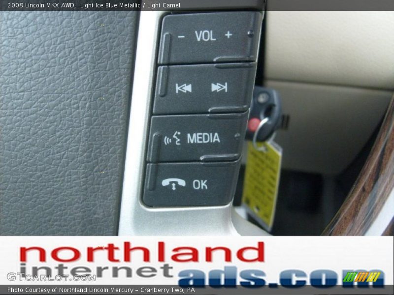 Light Ice Blue Metallic / Light Camel 2008 Lincoln MKX AWD