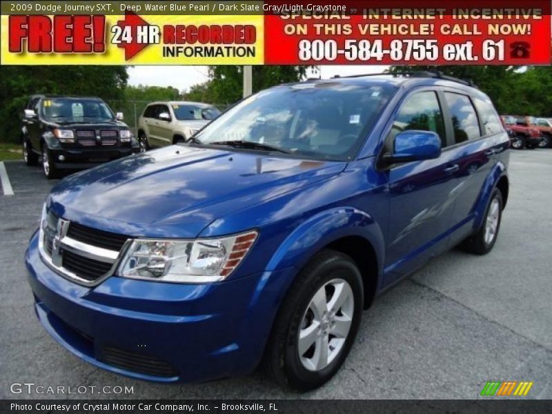 Deep Water Blue Pearl / Dark Slate Gray/Light Graystone 2009 Dodge Journey SXT