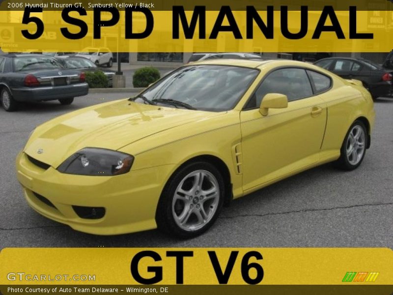 Sunburst Yellow / Black 2006 Hyundai Tiburon GT