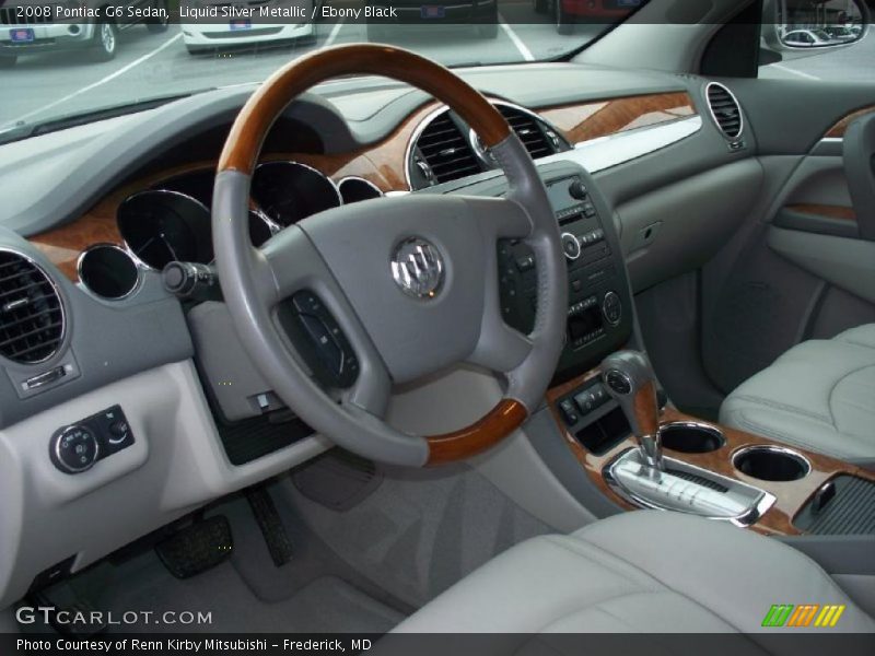 Liquid Silver Metallic / Ebony Black 2008 Pontiac G6 Sedan