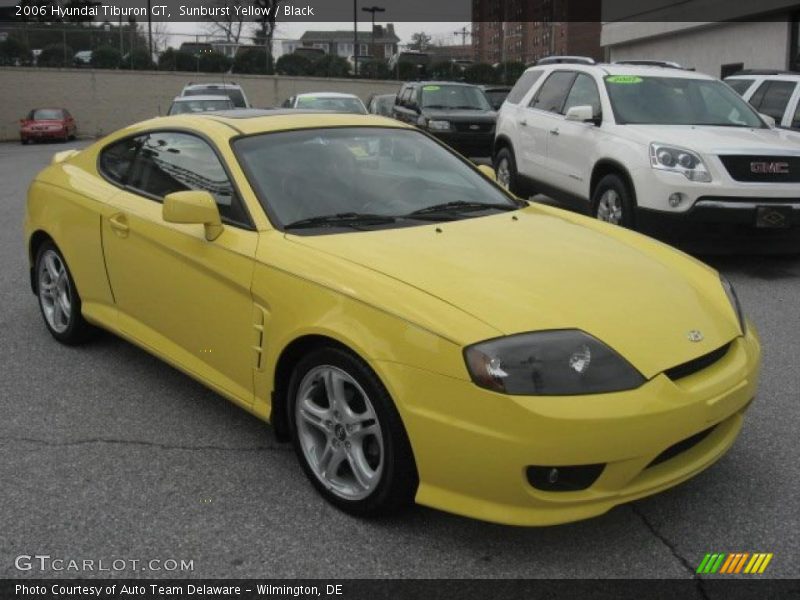 Sunburst Yellow / Black 2006 Hyundai Tiburon GT