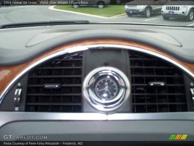 Liquid Silver Metallic / Ebony Black 2008 Pontiac G6 Sedan