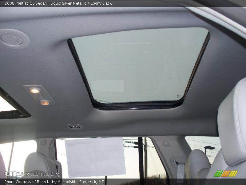 Liquid Silver Metallic / Ebony Black 2008 Pontiac G6 Sedan