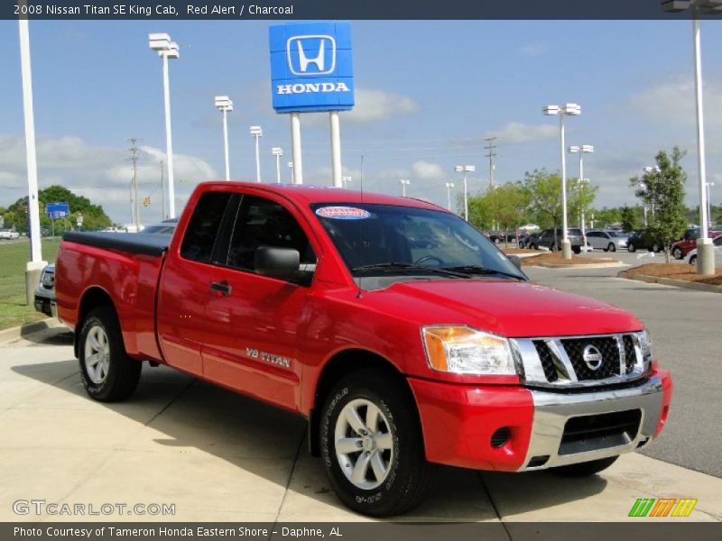 Red Alert / Charcoal 2008 Nissan Titan SE King Cab