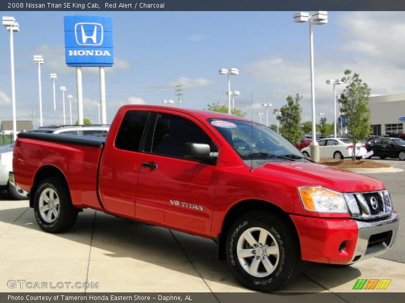 Red Alert / Charcoal 2008 Nissan Titan SE King Cab