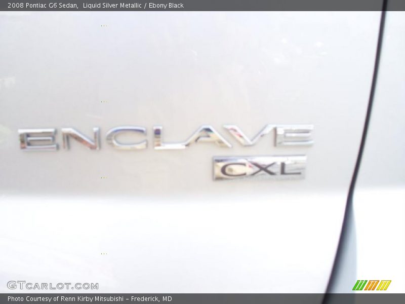 Liquid Silver Metallic / Ebony Black 2008 Pontiac G6 Sedan
