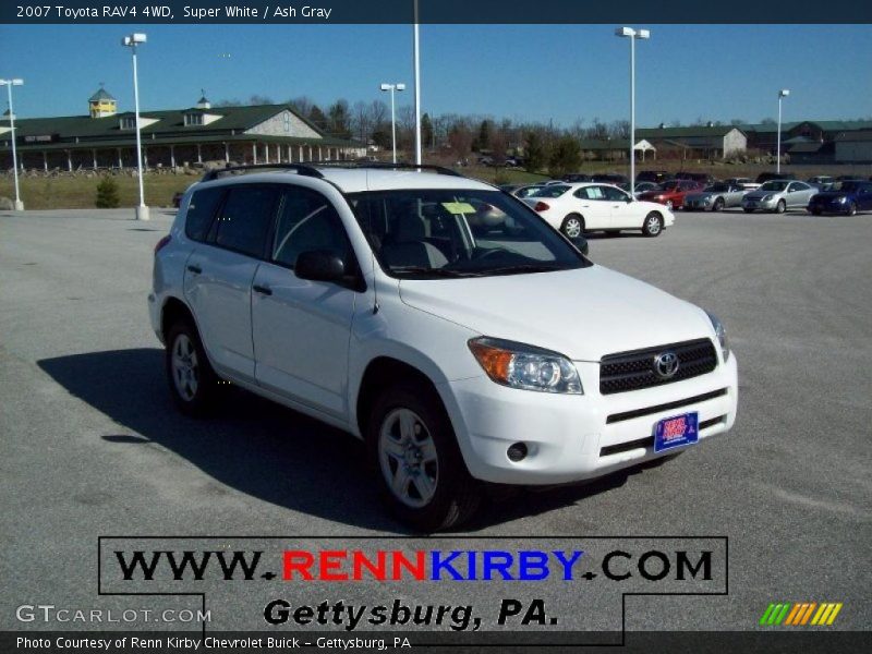 Super White / Ash Gray 2007 Toyota RAV4 4WD